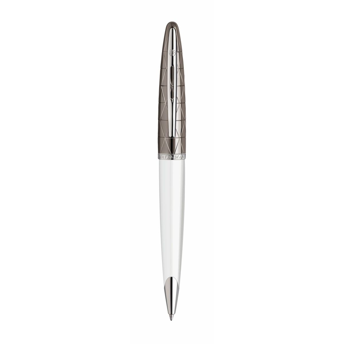 Stylo bille Waterman Carène Contemporain Blanc et Métal ST