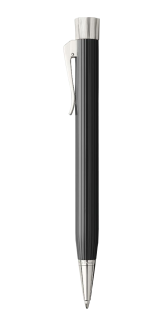 Stylo Bille Graf von Faber-Castell Platino cannelé noir